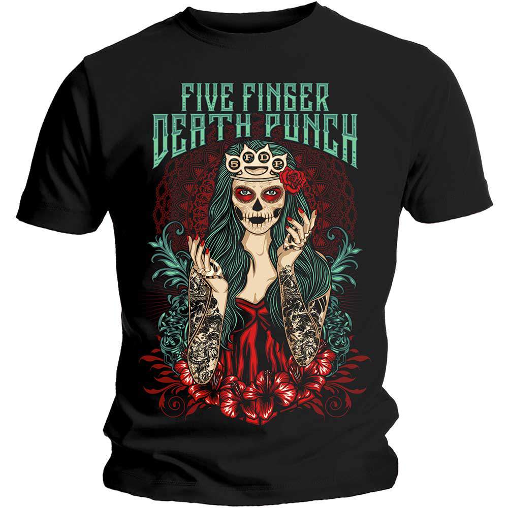 Five Finger Death Punch (5fdp) - Lady Muerta Unisex PÓLÓ 